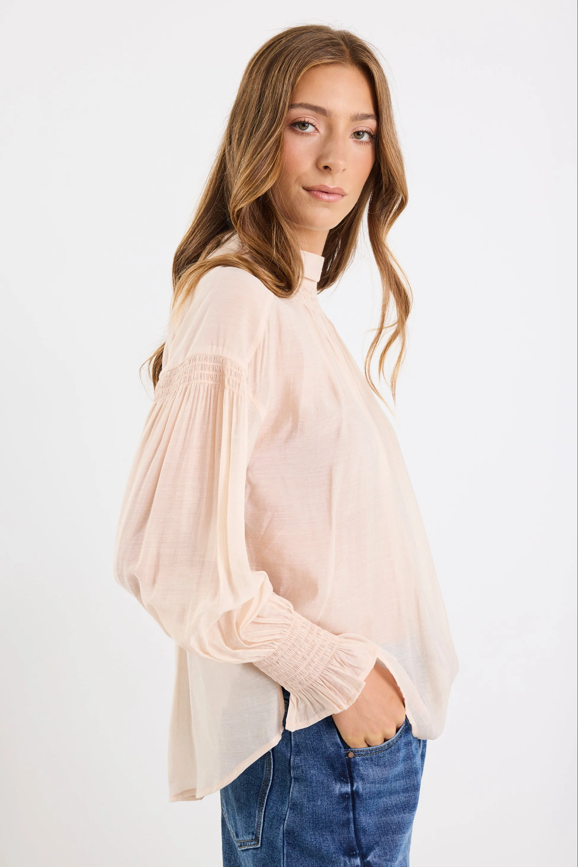 Adapt Vanilla Shirred LS Top - Image 5
