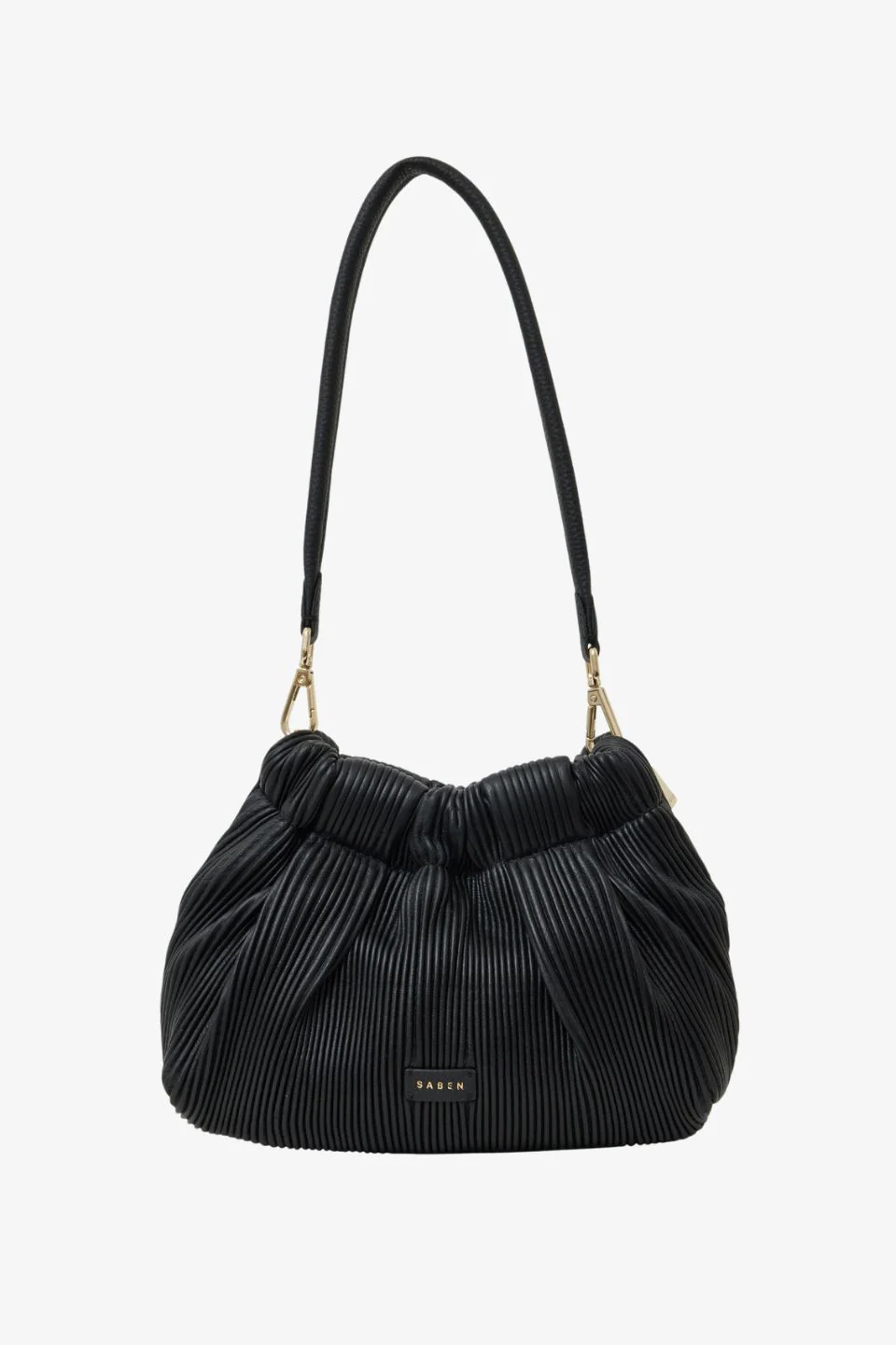 Alexis Shoulder Bag Black Pleat - Image 2