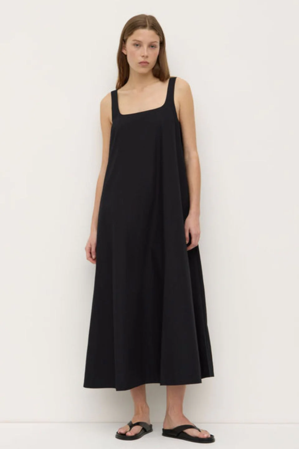 Becca Black Cotton Sleeveless Maxi Dress - Image 2
