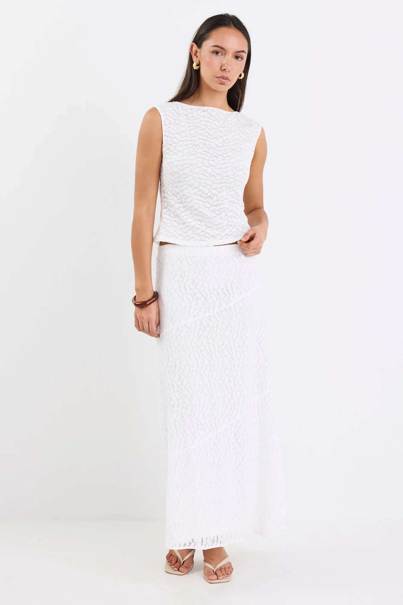 Breathless Ivory Lace Sleeveless Top - Image 4