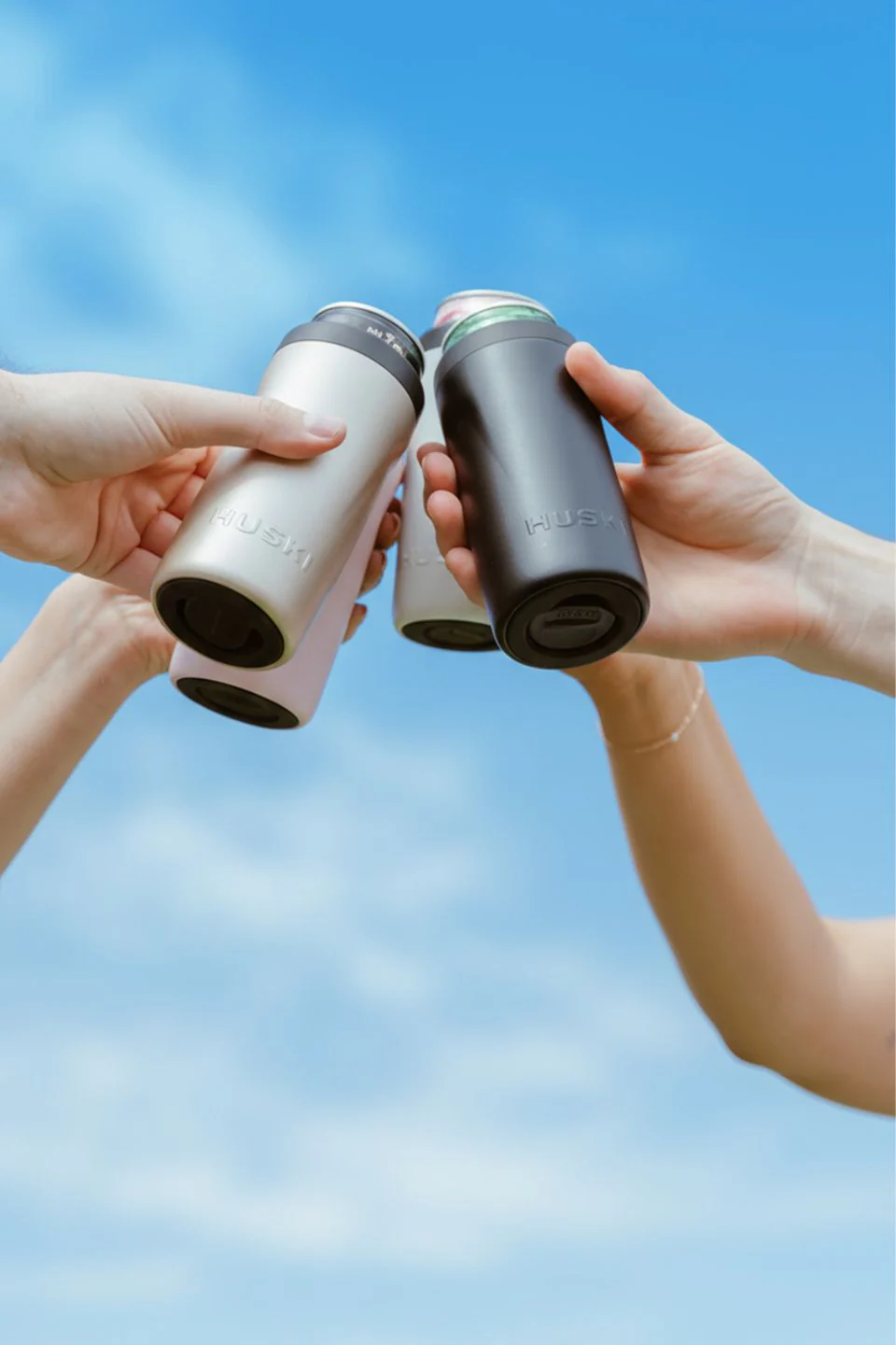 Brushed Stainless Tall Slim Can Cooler - Image 3
