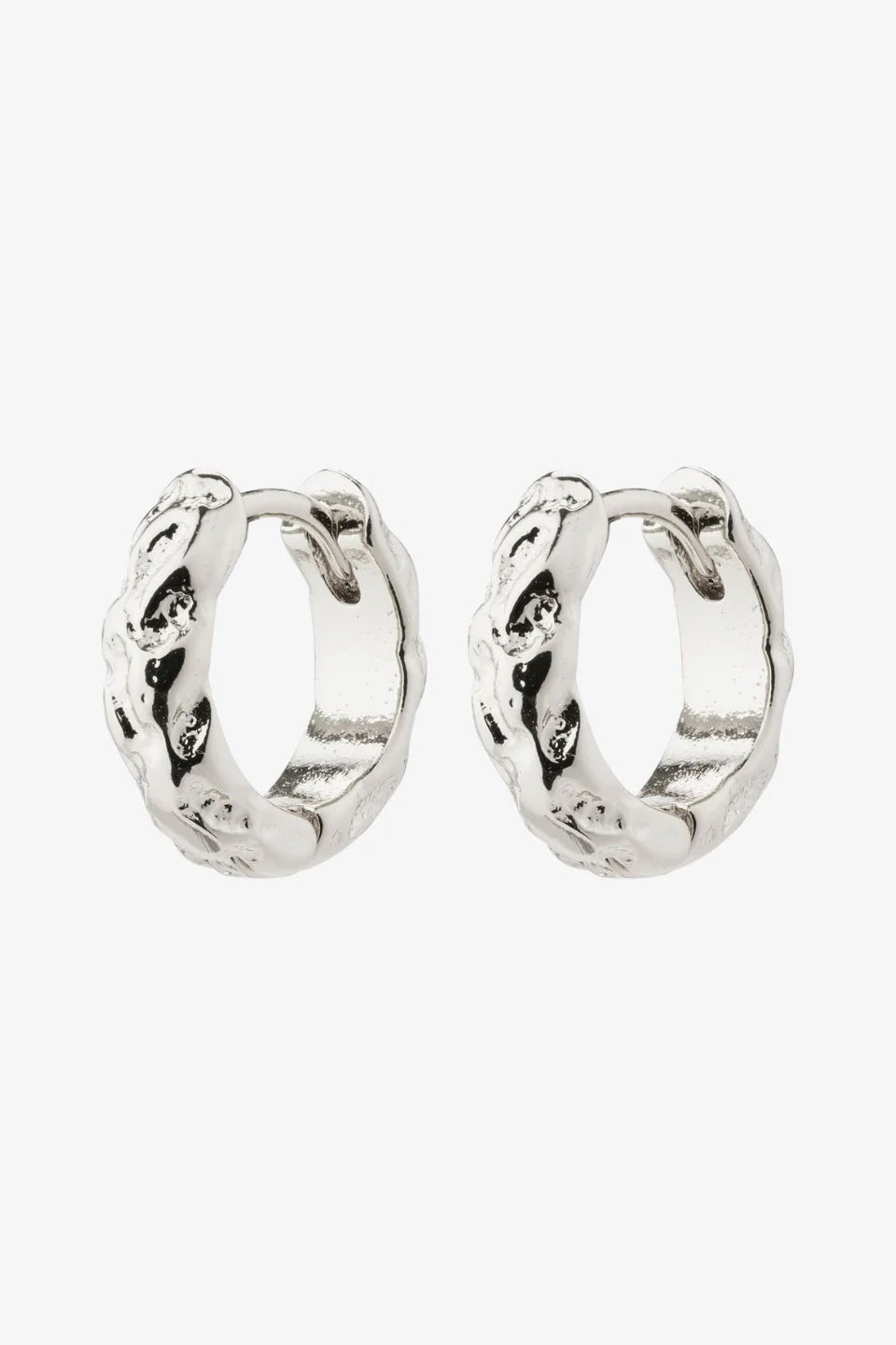 Carla Recycled EOL Silver Plated Huggie Hoop Earrings