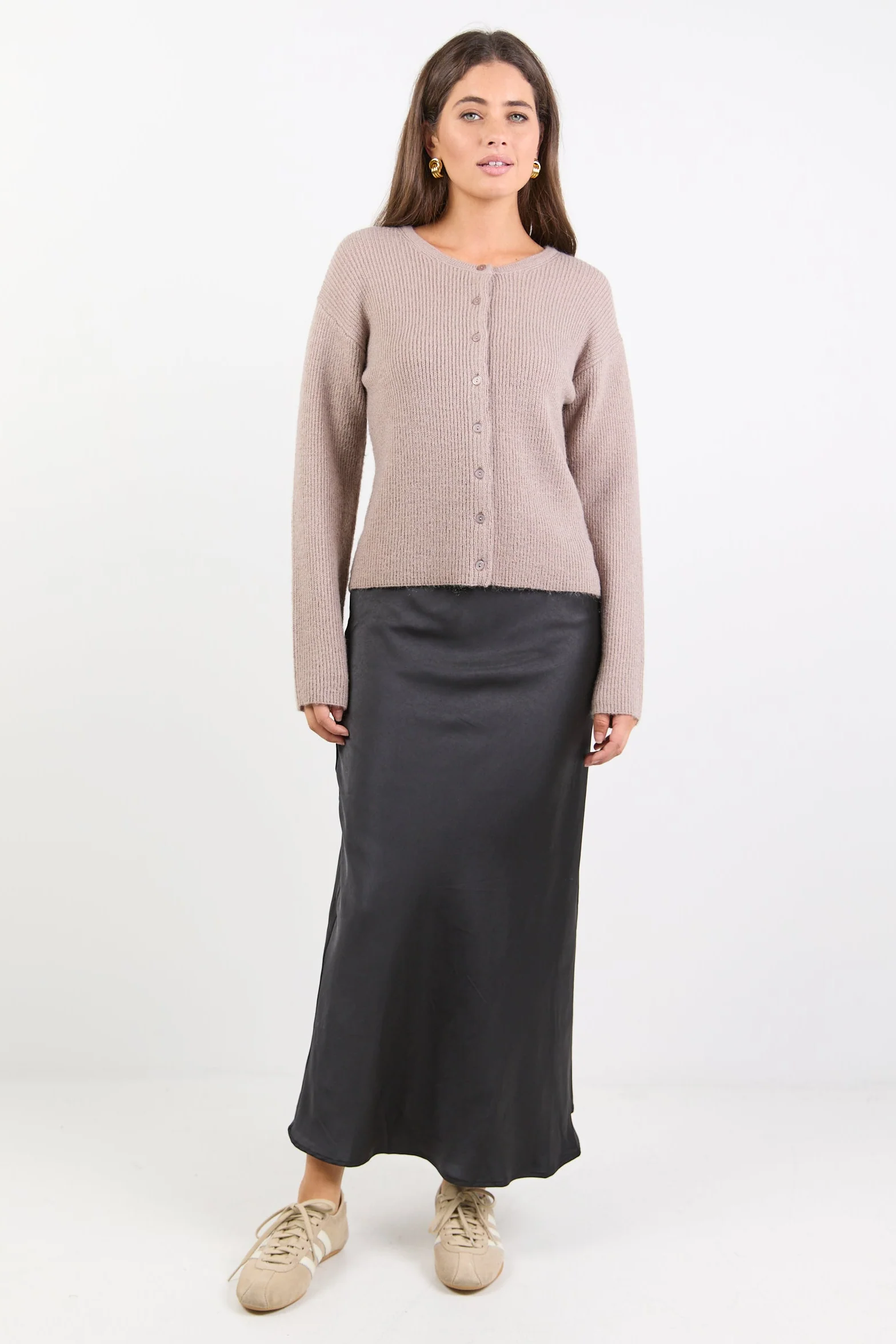 Daydream Mushroom Crewneck Rib Fluffy Cardigan - Image 3