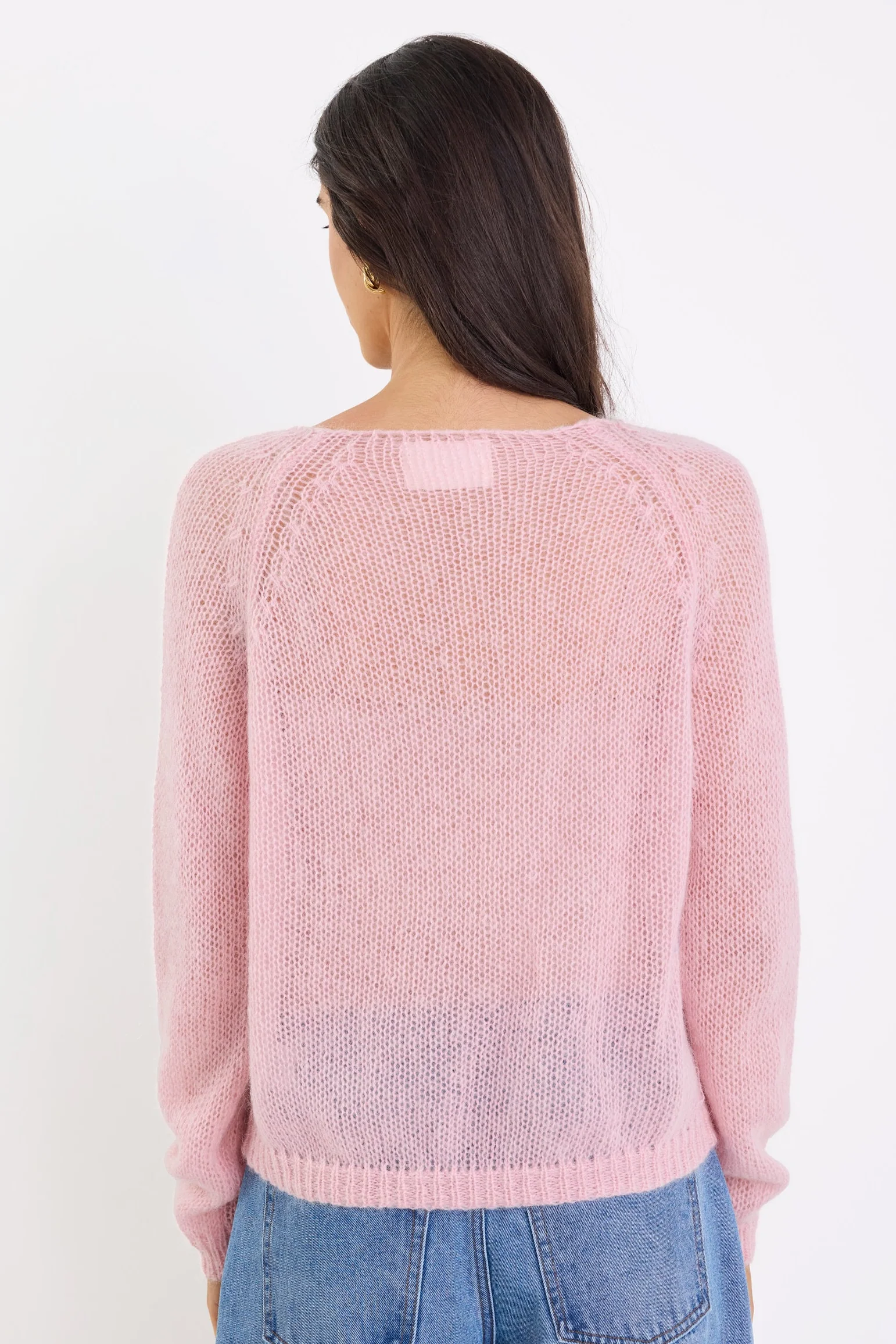 Emmy Pink Mohair Cardigan - Image 3