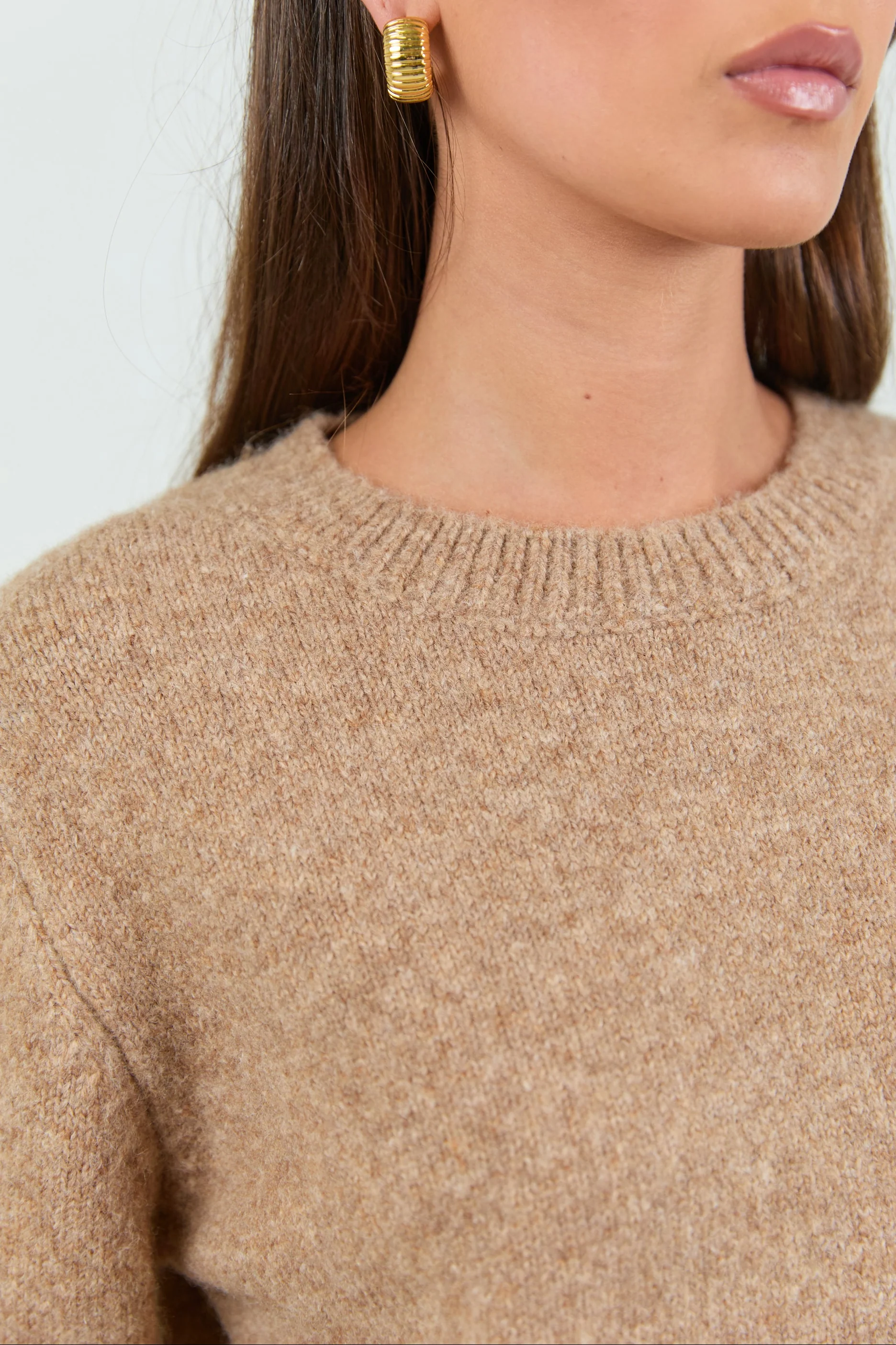 Enhance Biscuit LS Soft Knit Crewneck Jumper - Image 5