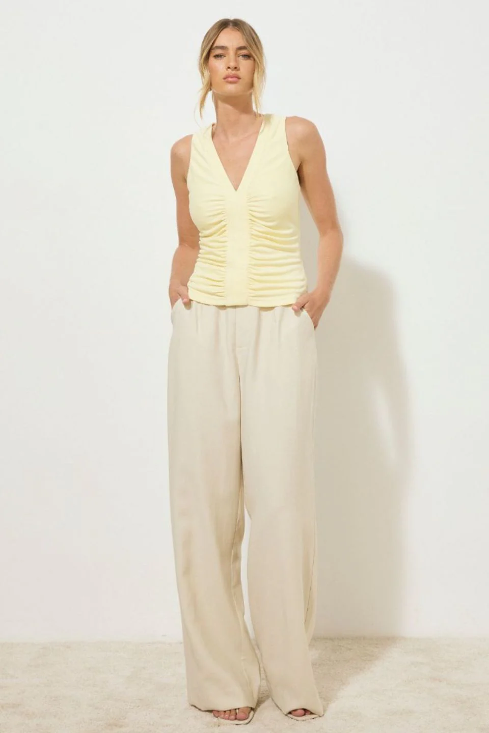 Era Butter Jersey Knit Sleeveless Top - Image 2