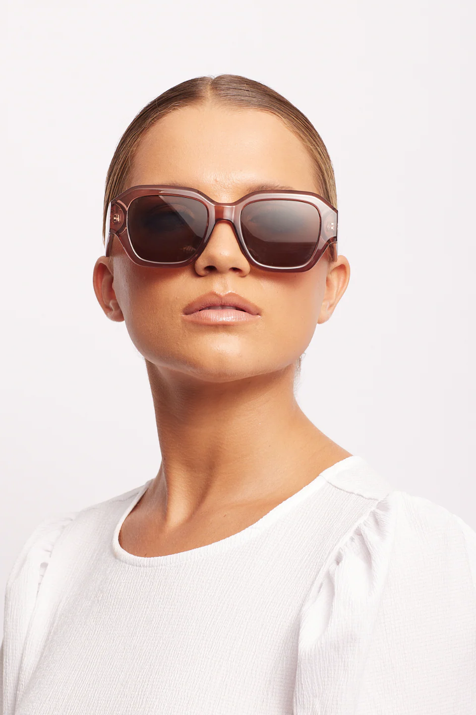 Fellini Chocolate Eco Square Sunglasses - Image 2