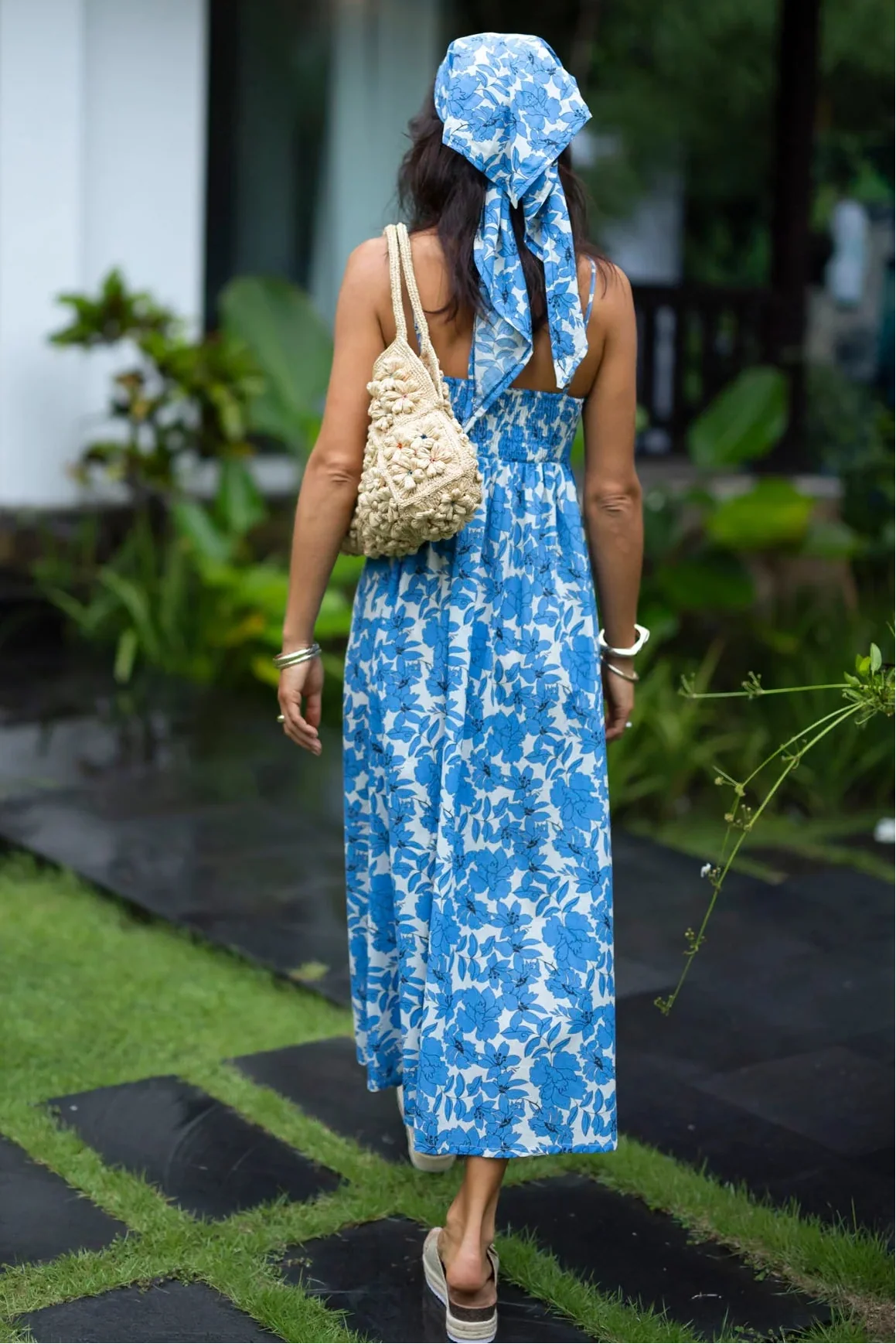 Fleur Blue Stone Sway Strappy Midi Dress - Image 2