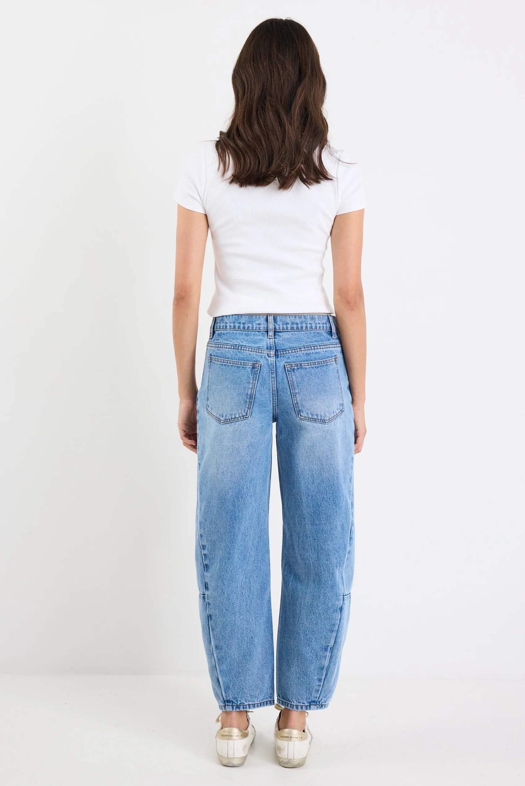 Graduate 90s Blue Non Stretch Barrel Jeans - Image 8