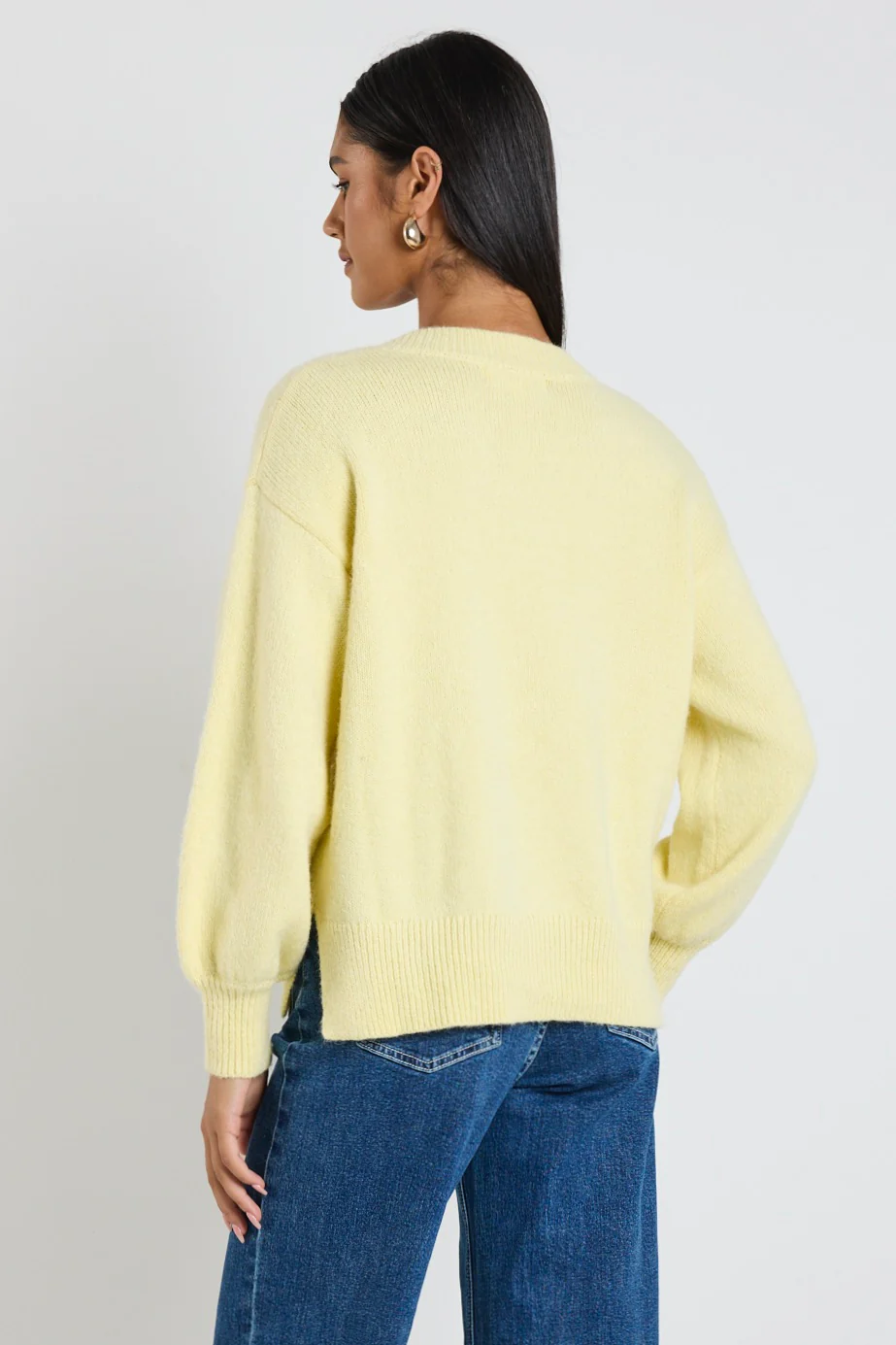 Harvest Butter V Neck Knit Jumper - Image 6