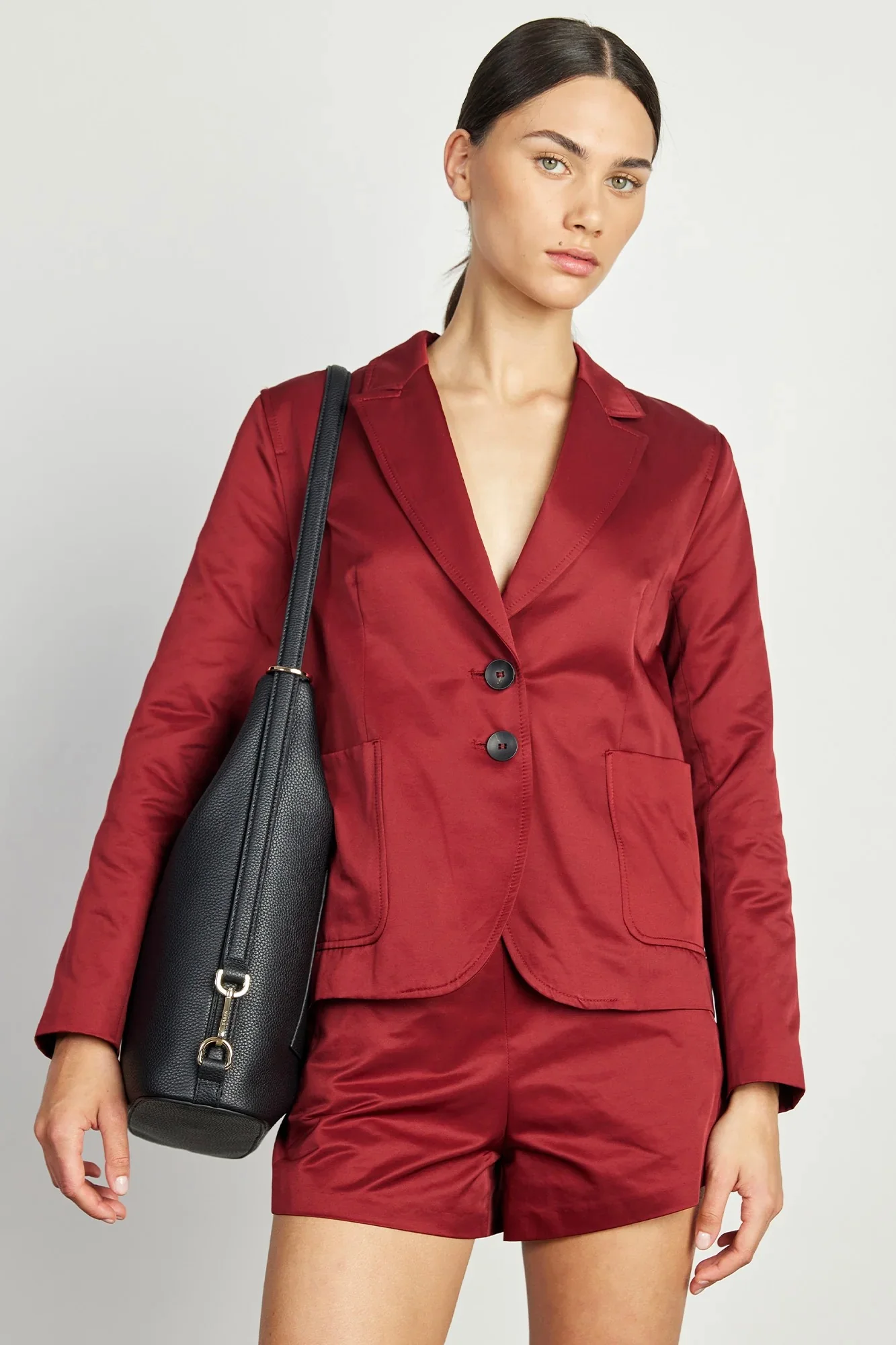 June Black Large Bucket Shoulder Bag - Image 6