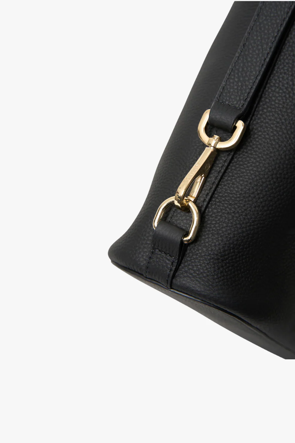 June Black Large Bucket Shoulder Bag - Image 8