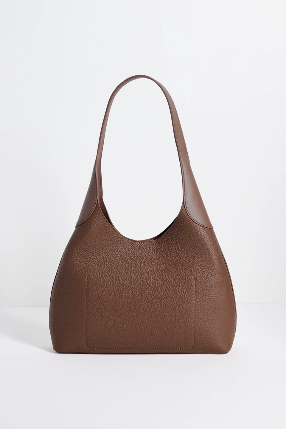 Lisbon Brown Leather Slouch Shoulder Bag - Image 4