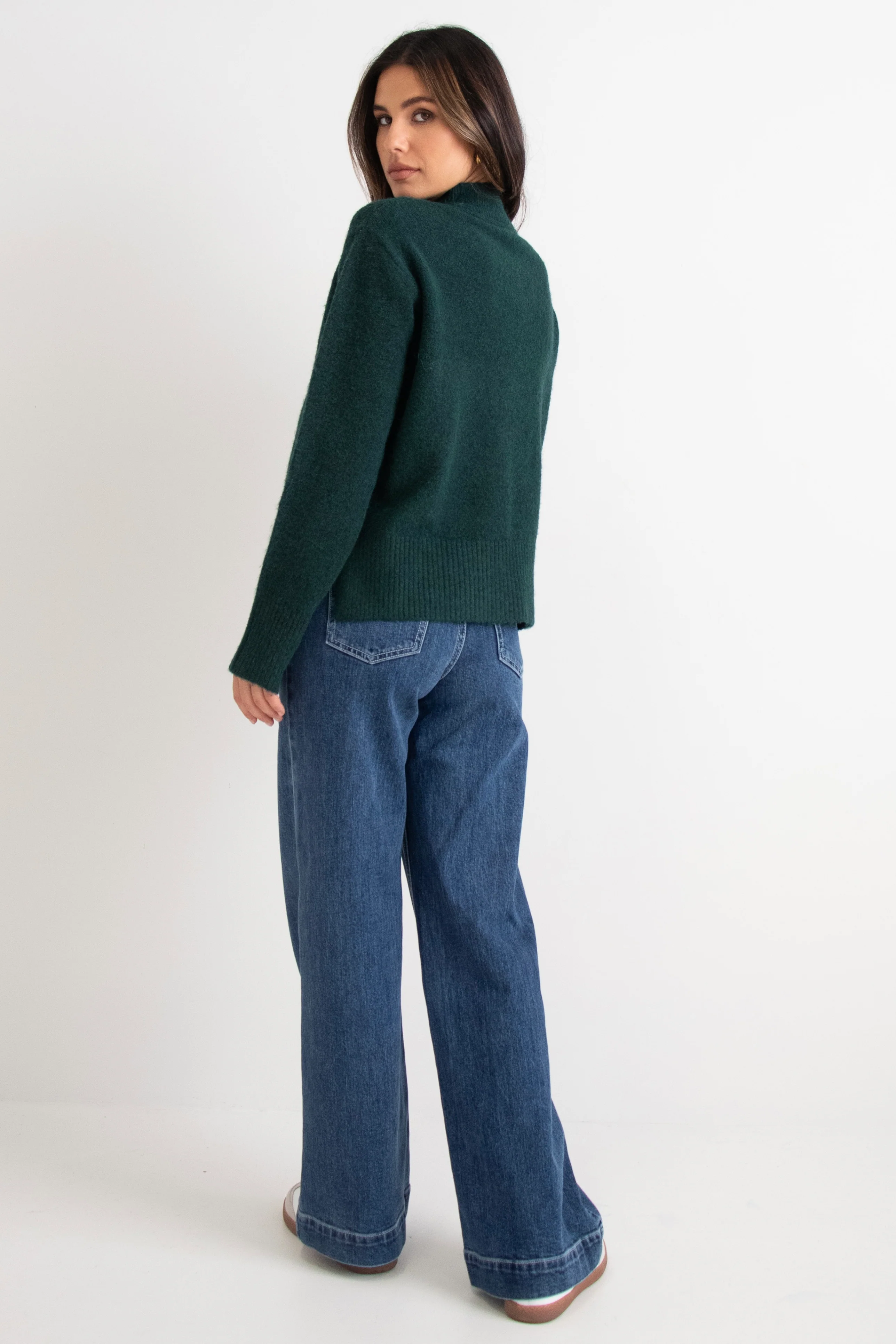 Mentor Forest Funnel Neck Knit Jumper - Image 4