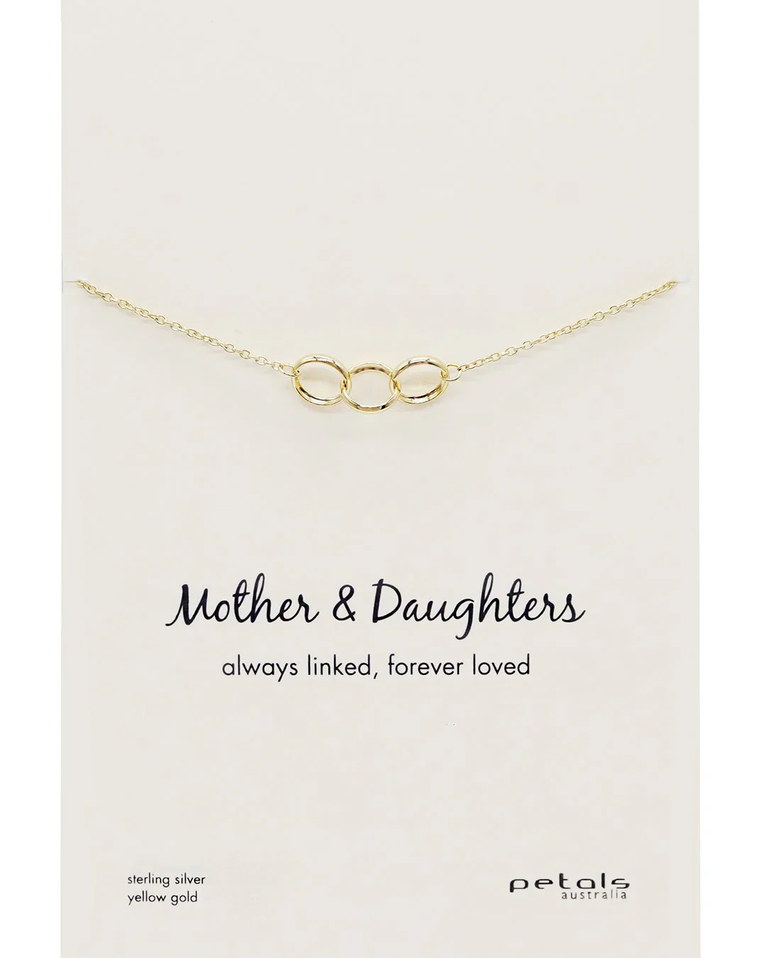 Mother + Daughter 14k Gold Plate Triple Circles Necklace - Image 2