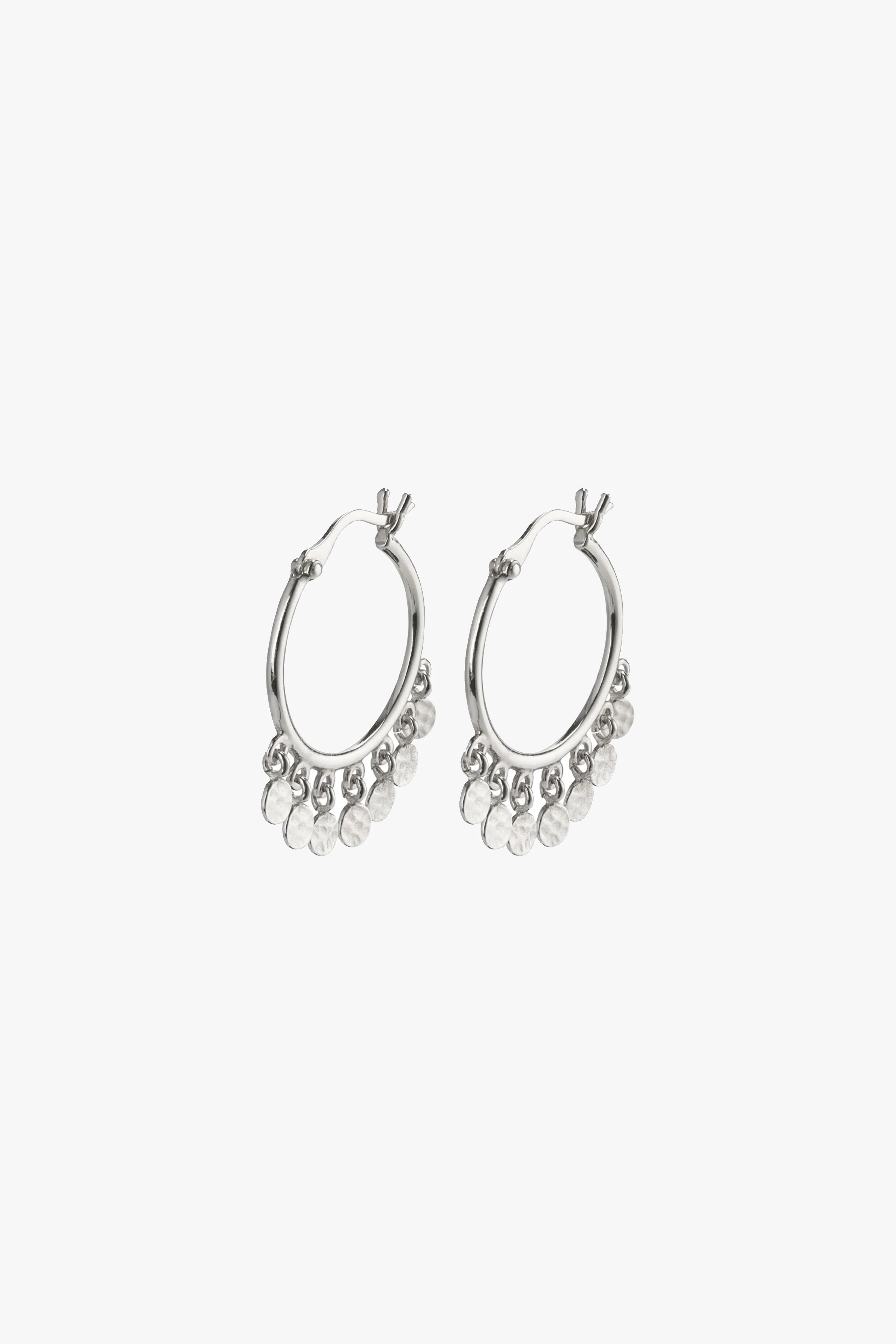 Panna Silver Charm EOL Hoop Earrings - Image 3