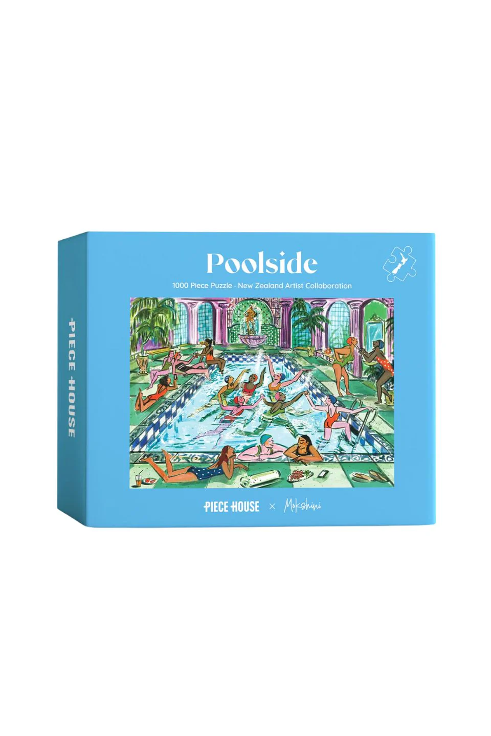 Poolside Blue Puzzle 1000pce by Mokshini