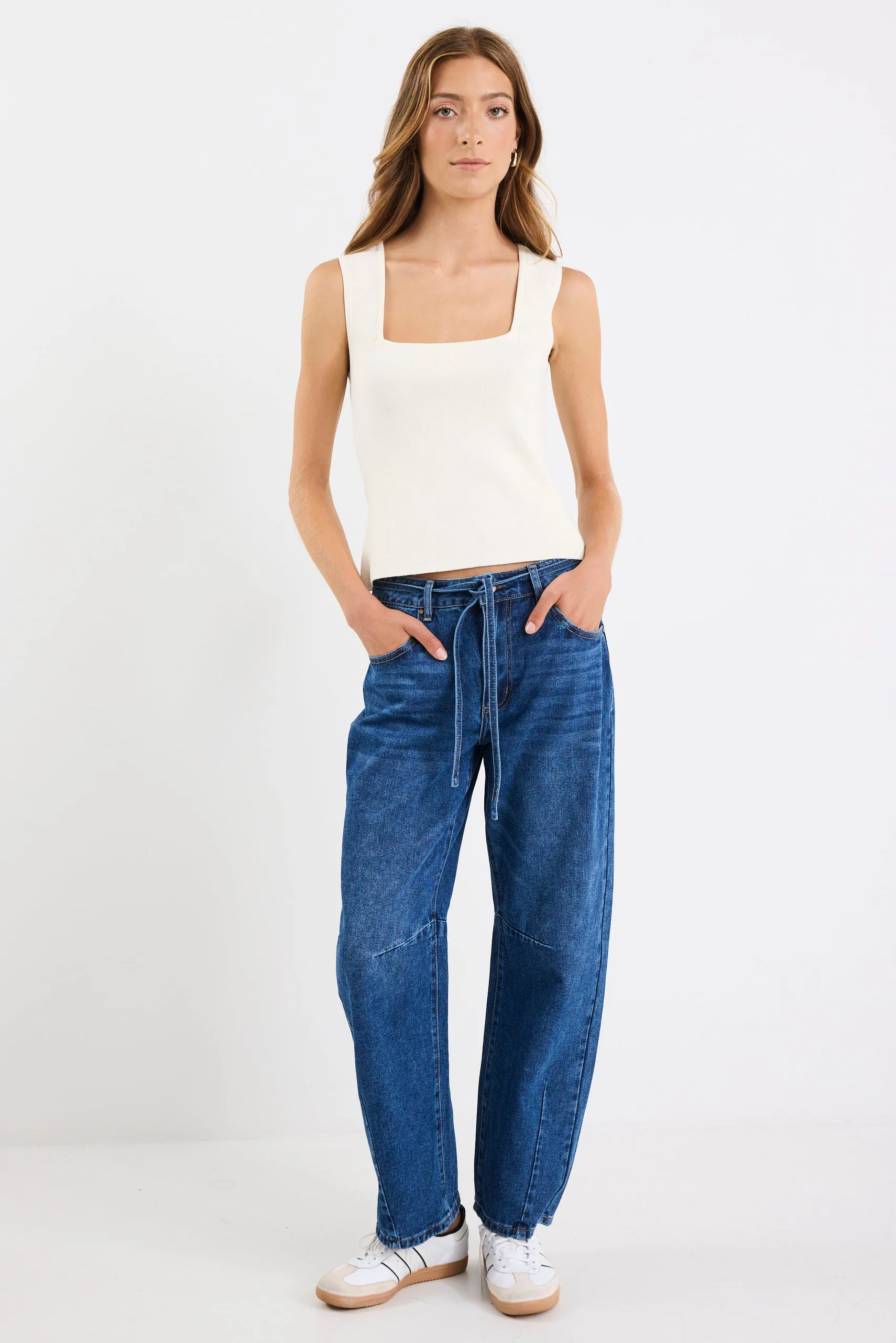 Purpose Ivory Square Neck Sleeveless Knit Top - Image 2