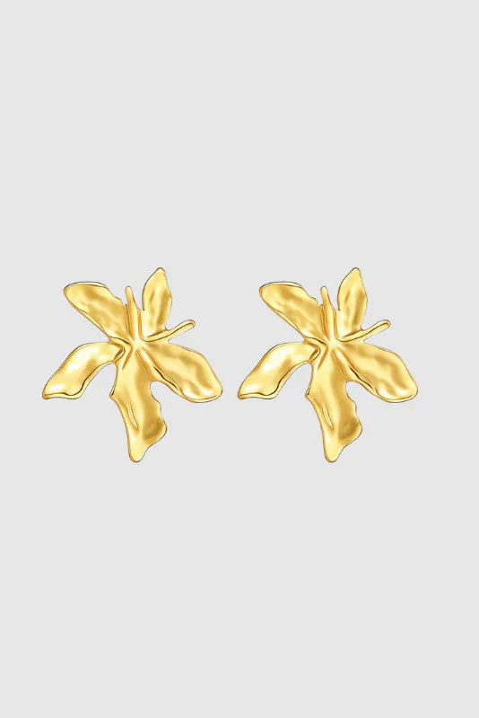 Romy Flower Gold Plated Stud Earring