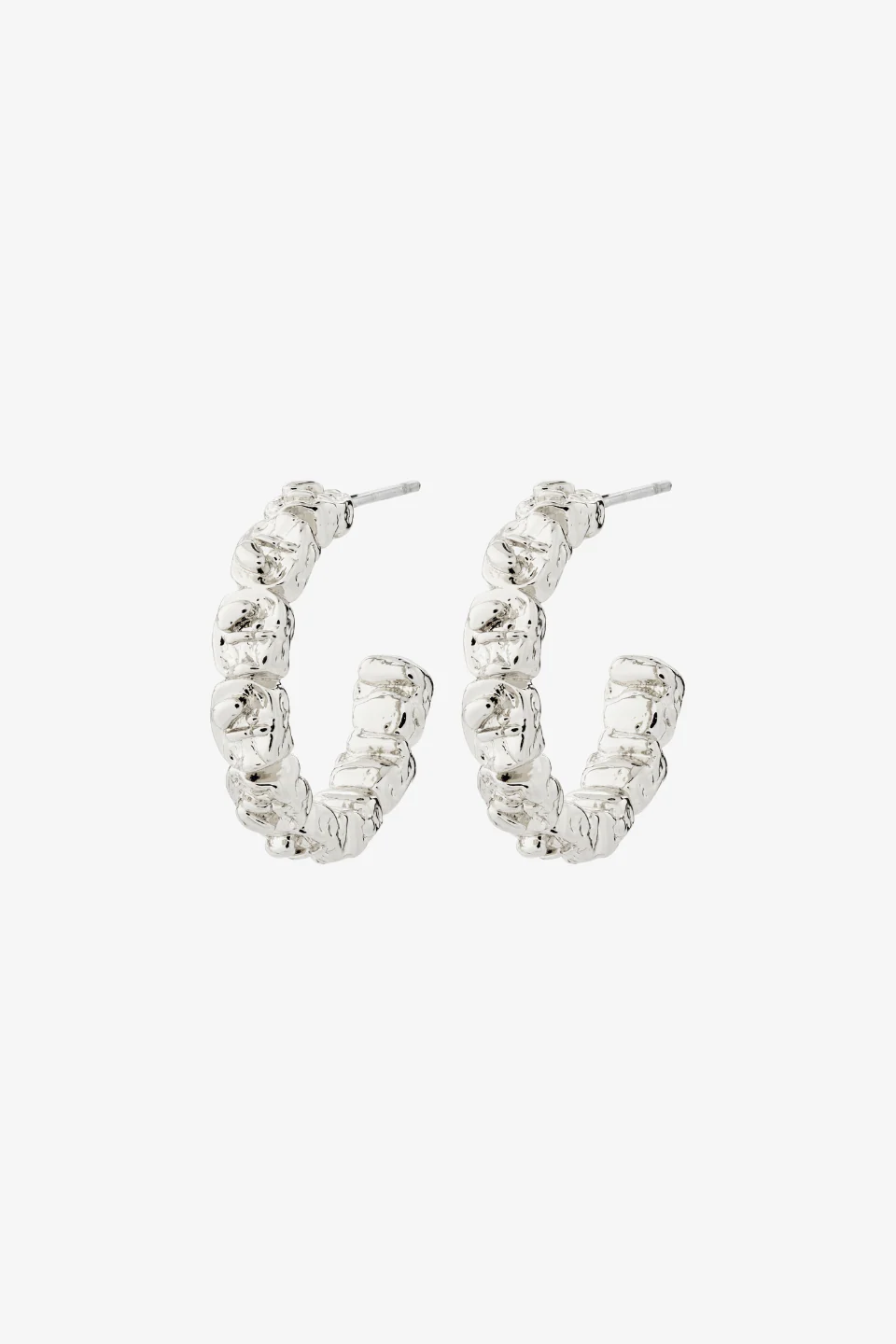 Scottie Recycled Silver Plated Hook Stud Earrings - Image 2