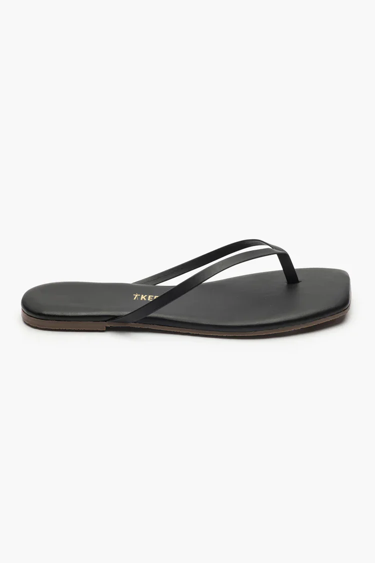 Square Toe Lily Black Leather Sandal - Image 2